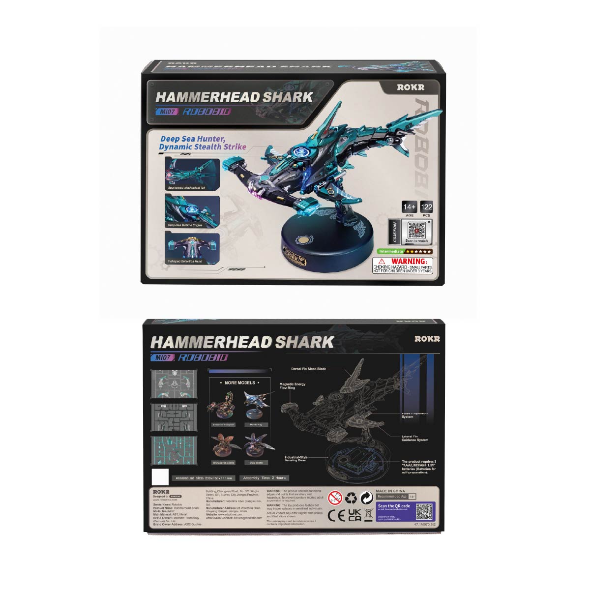 Robotime ROKR Hammerhead Shark DIY Model 3D Puzzle MI07