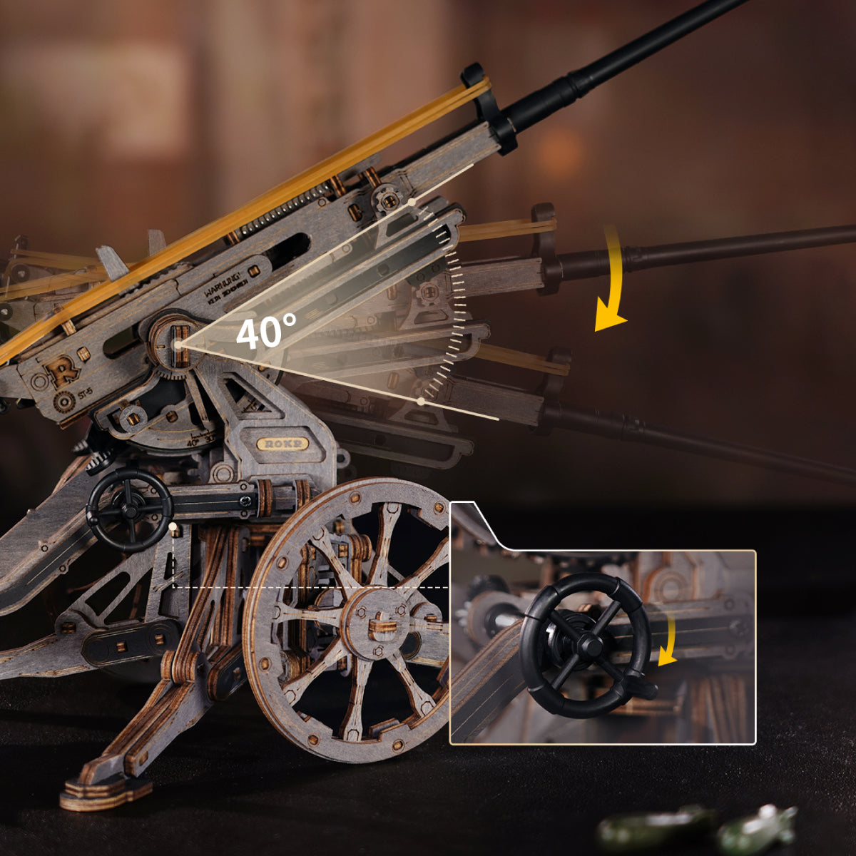 Robotime ROKR Anti-aircraft Gun Wooden 3D Puzzle