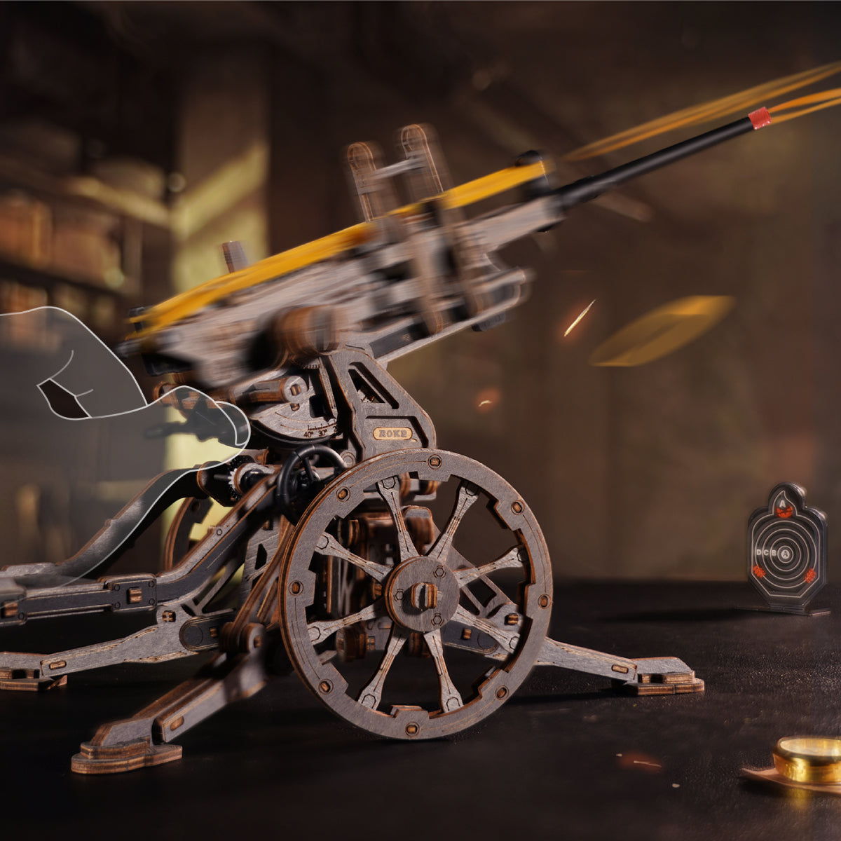 Robotime ROKR Anti-aircraft Gun Wooden 3D Puzzle