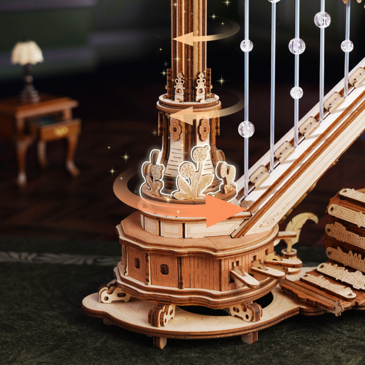 Robotime ROKR Magic Harp Music Box Wooden 3D Puzzle