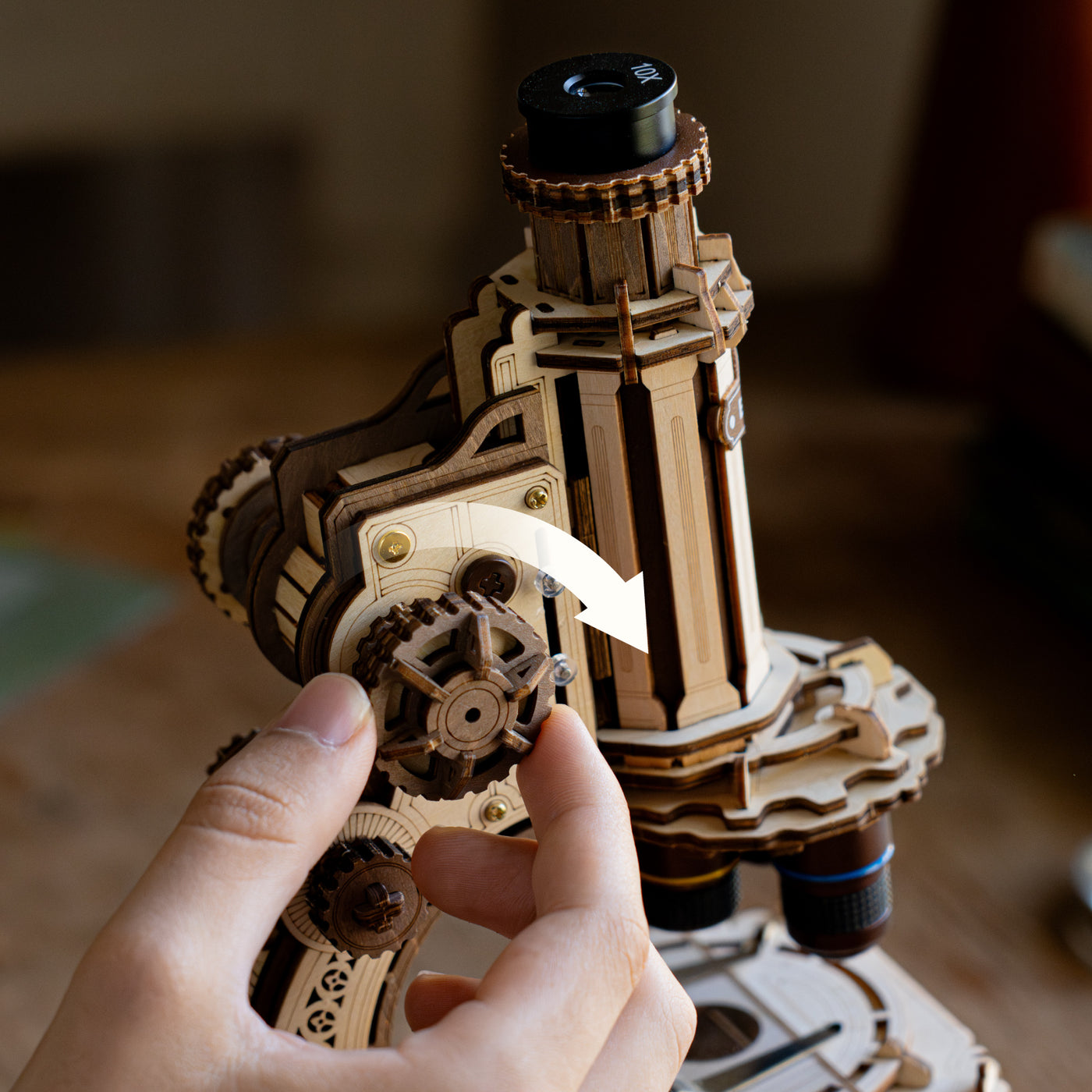 Robotime ROKR Microscope Mechanical Wooden 3D Puzzle
