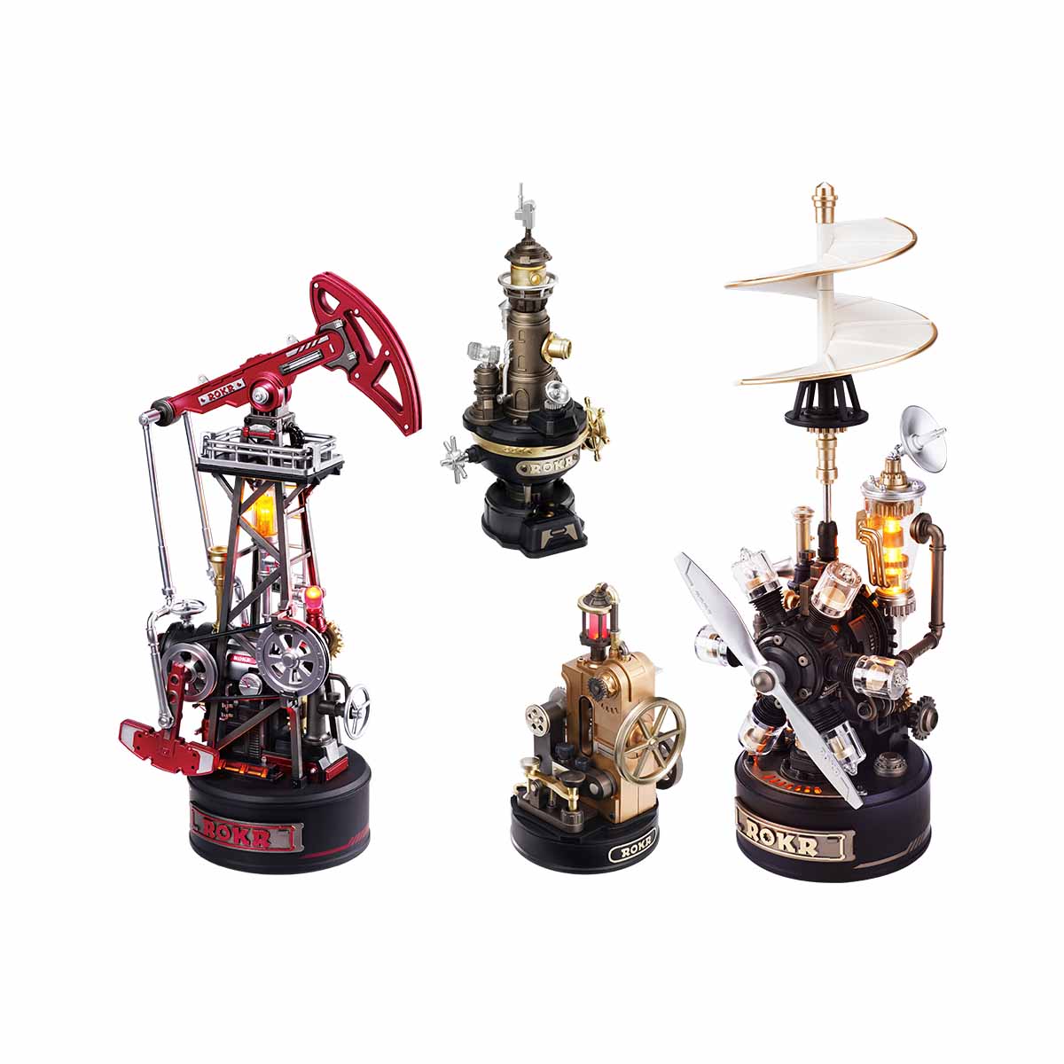 Robotime ROKR Oil Pump Jack Mechanical 3D Puzzle