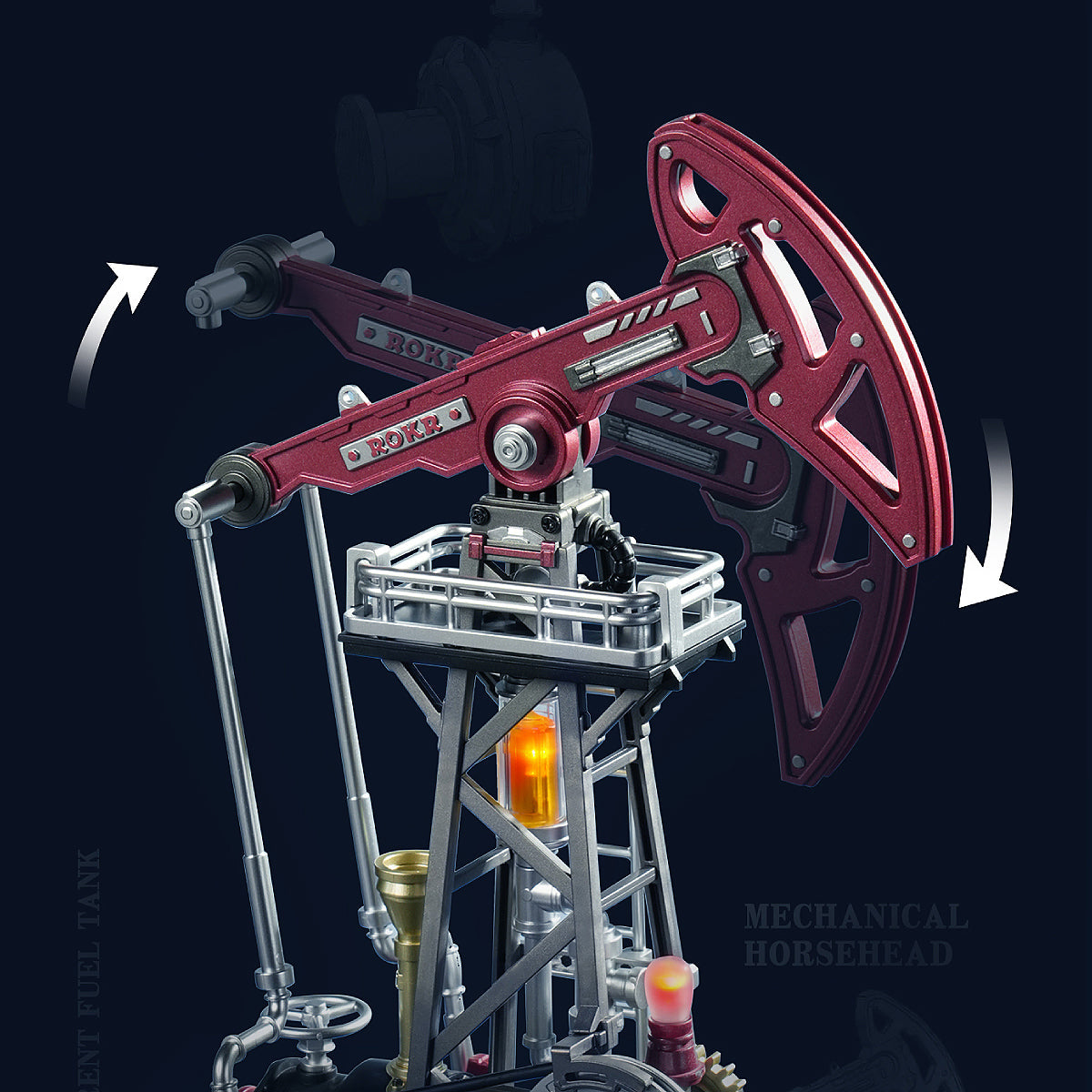 Robotime ROKR Oil Pump Jack Mechanical 3D Puzzle