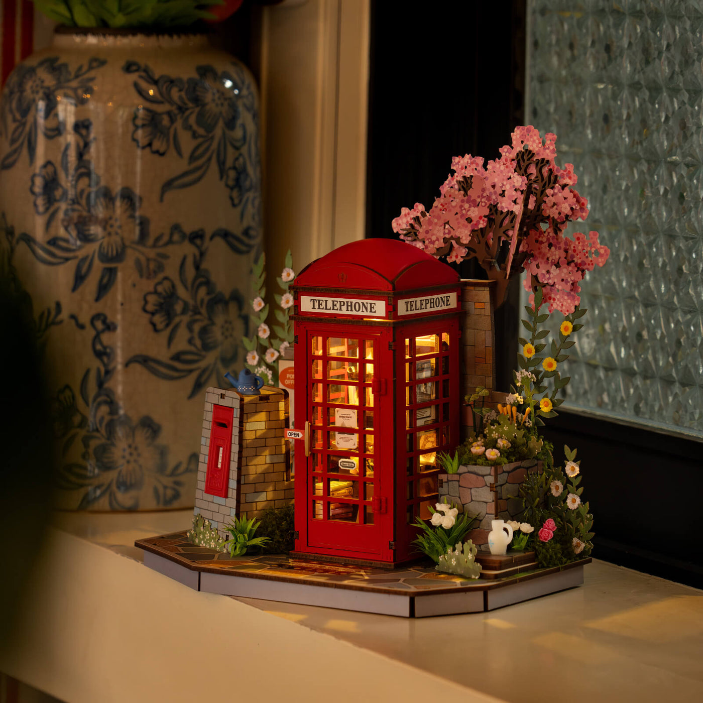 Robotime Rolife Blossom Book Booth 3D Wooden Puzzle