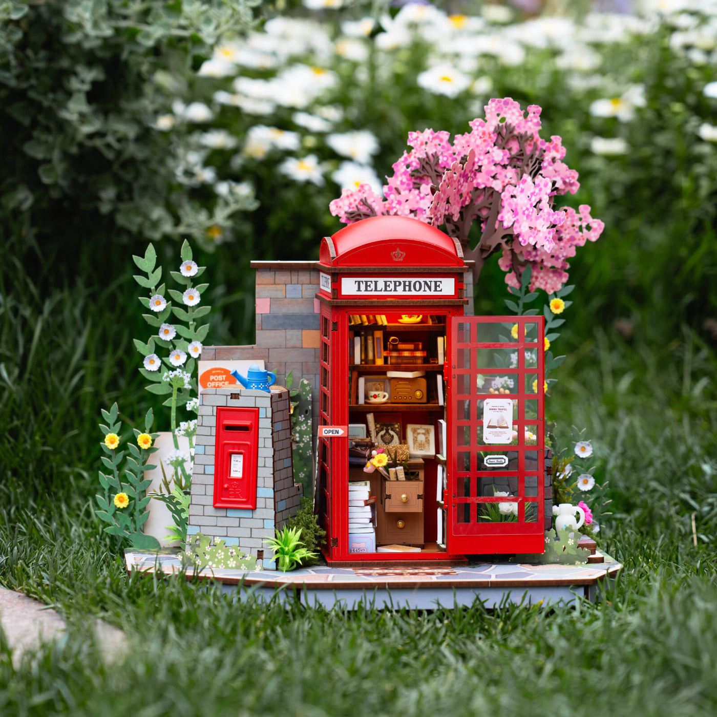 Robotime Rolife Blossom Book Booth 3D Wooden Puzzle