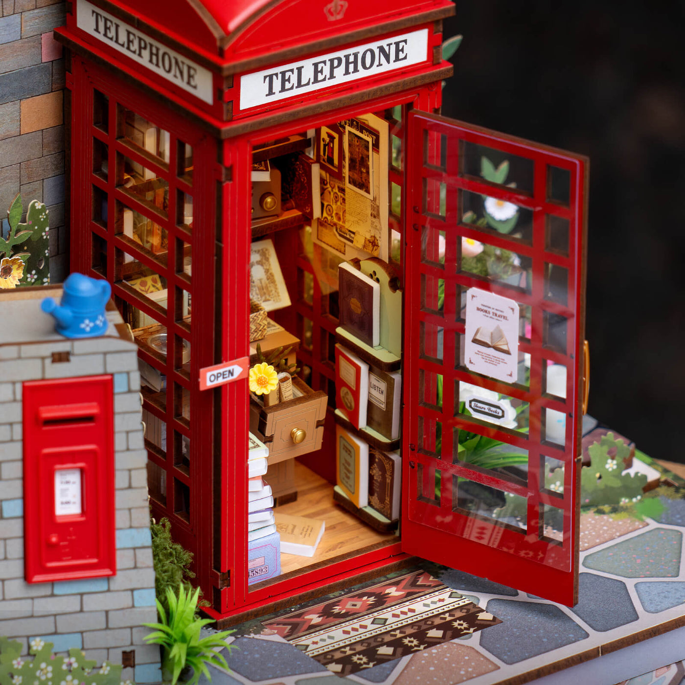 Robotime Rolife Blossom Book Booth 3D Wooden Puzzle
