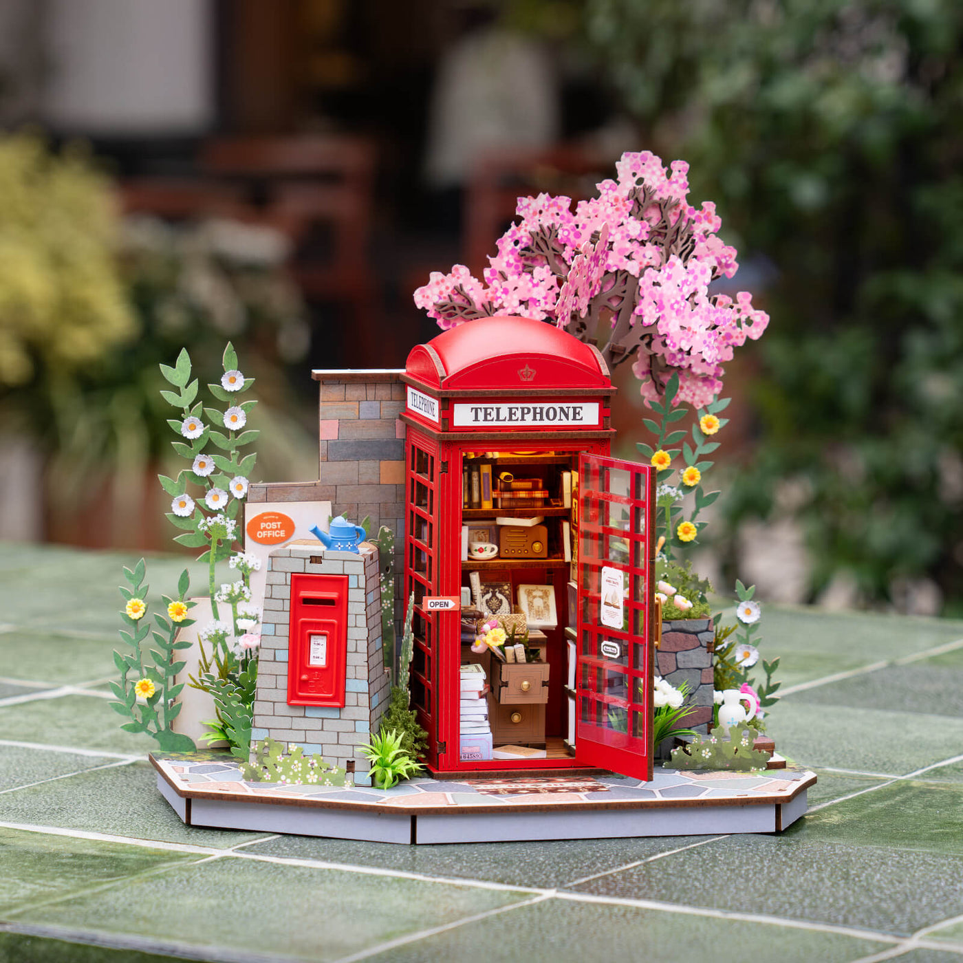 Robotime Rolife Blossom Book Booth 3D Wooden Puzzle