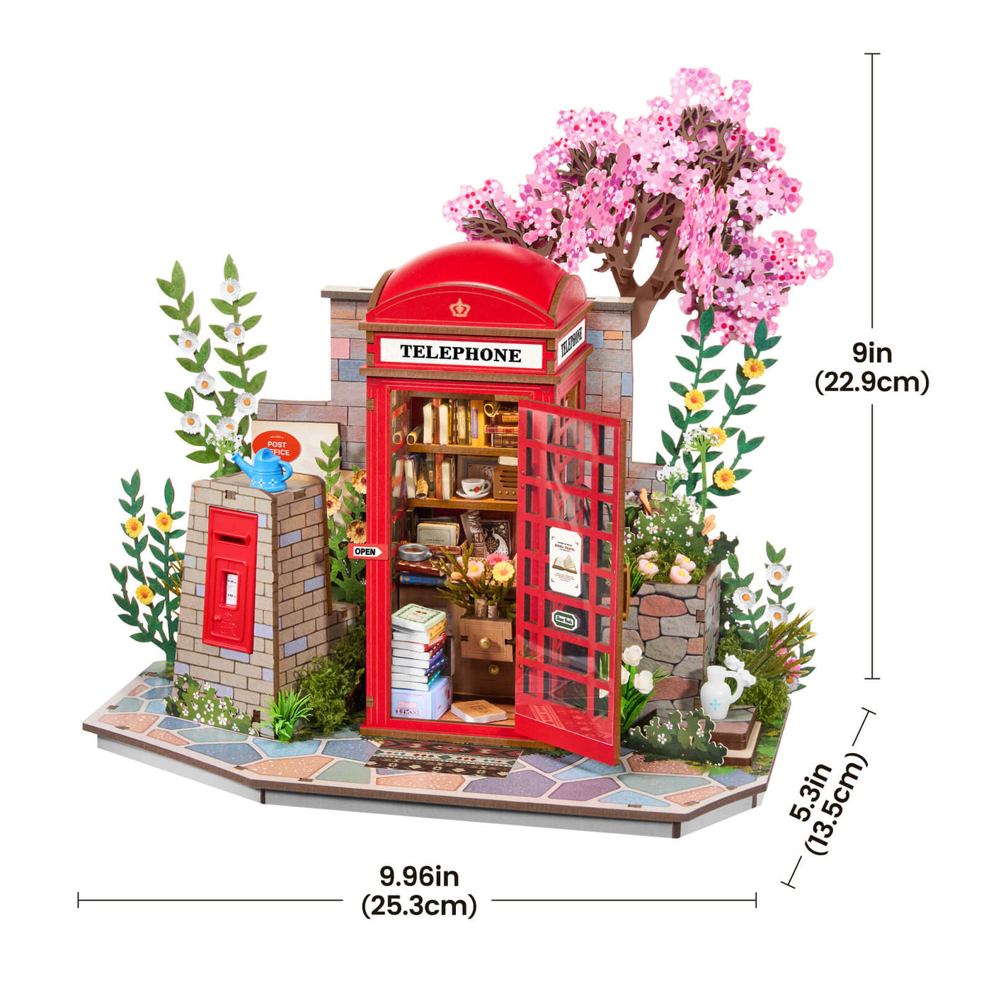 Robotime Rolife Blossom Book Booth 3D Wooden Puzzle