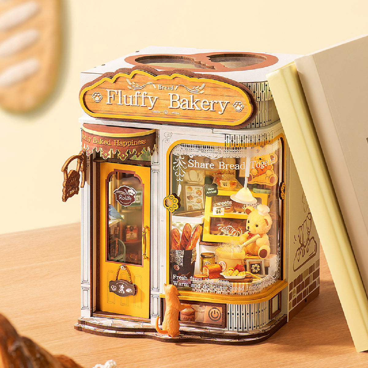 Robotime Rolife Fluffy Bakery DIY Book Nook
