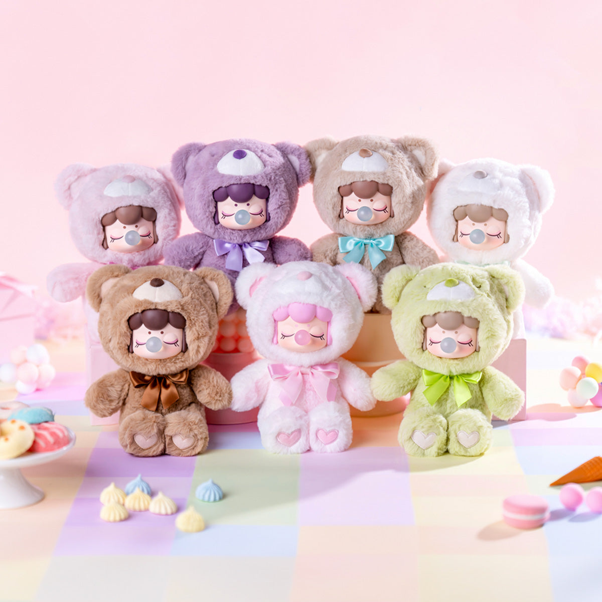 Robotime Rolife Nanci's Colorful Chocolate Cutie Bears Surprise Plush Dolls