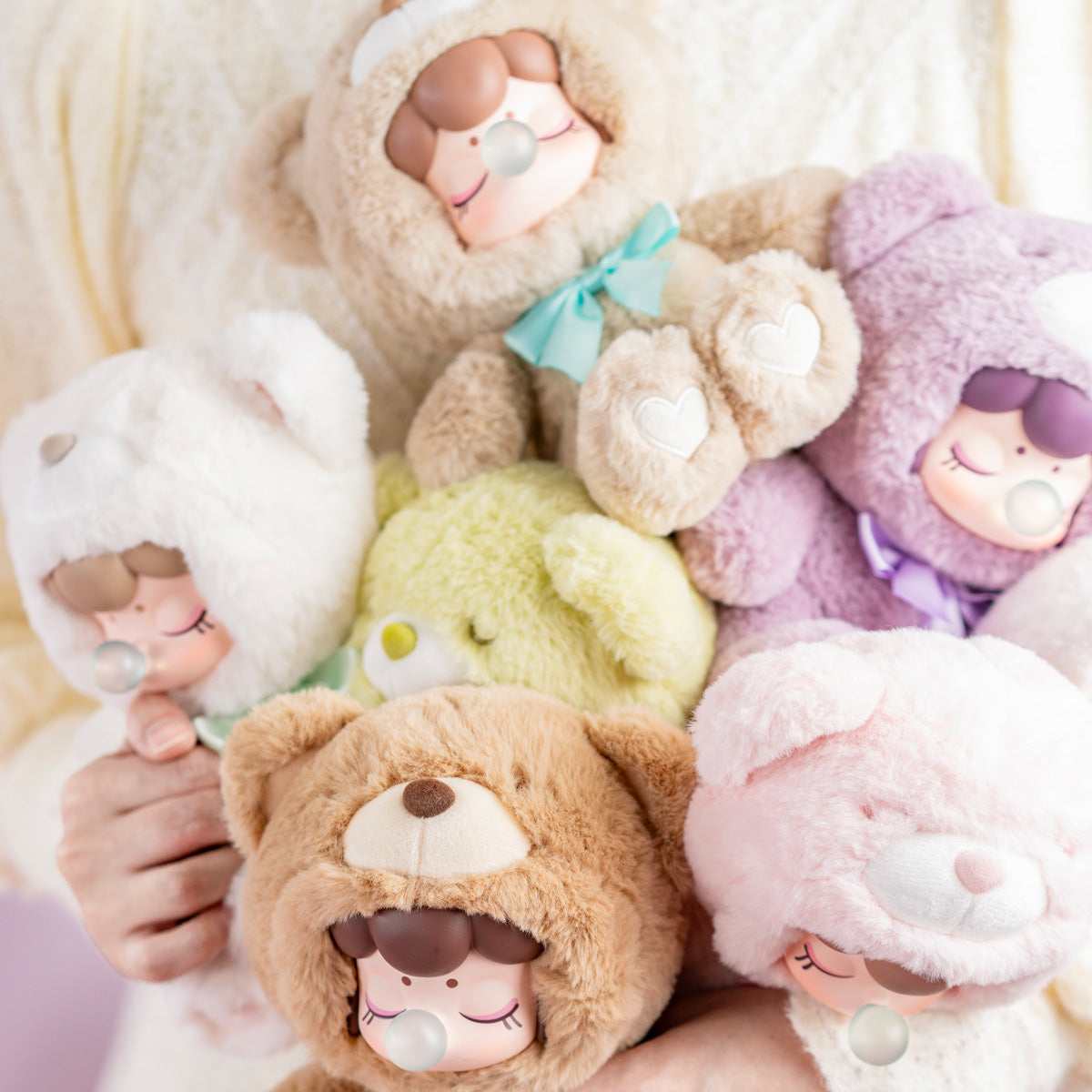Robotime Rolife Nanci's Colorful Chocolate Cutie Bears Surprise Plush Dolls