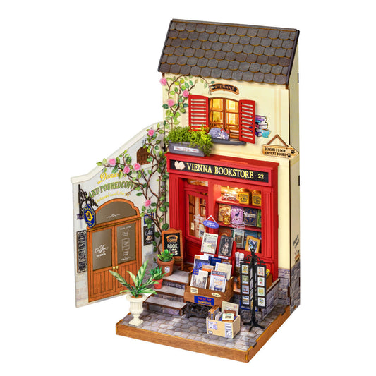 Robotime Rolife Vienna Bookstore DIY Miniature House
