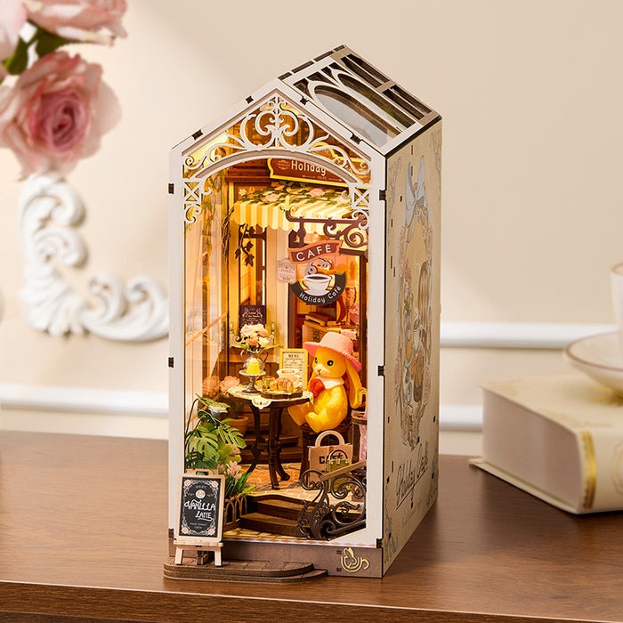 Rolife Holiday Cafe DIY Book Nook Shelf Insert TGB15 - Robotime