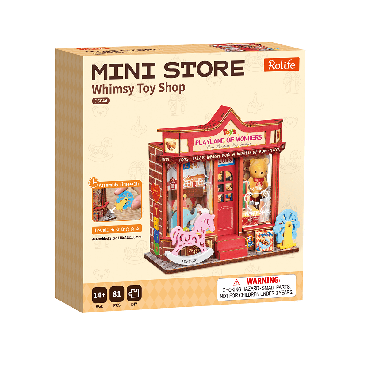 Robotime Rolife Whimsy Toy Shop DIY Miniature House DS044