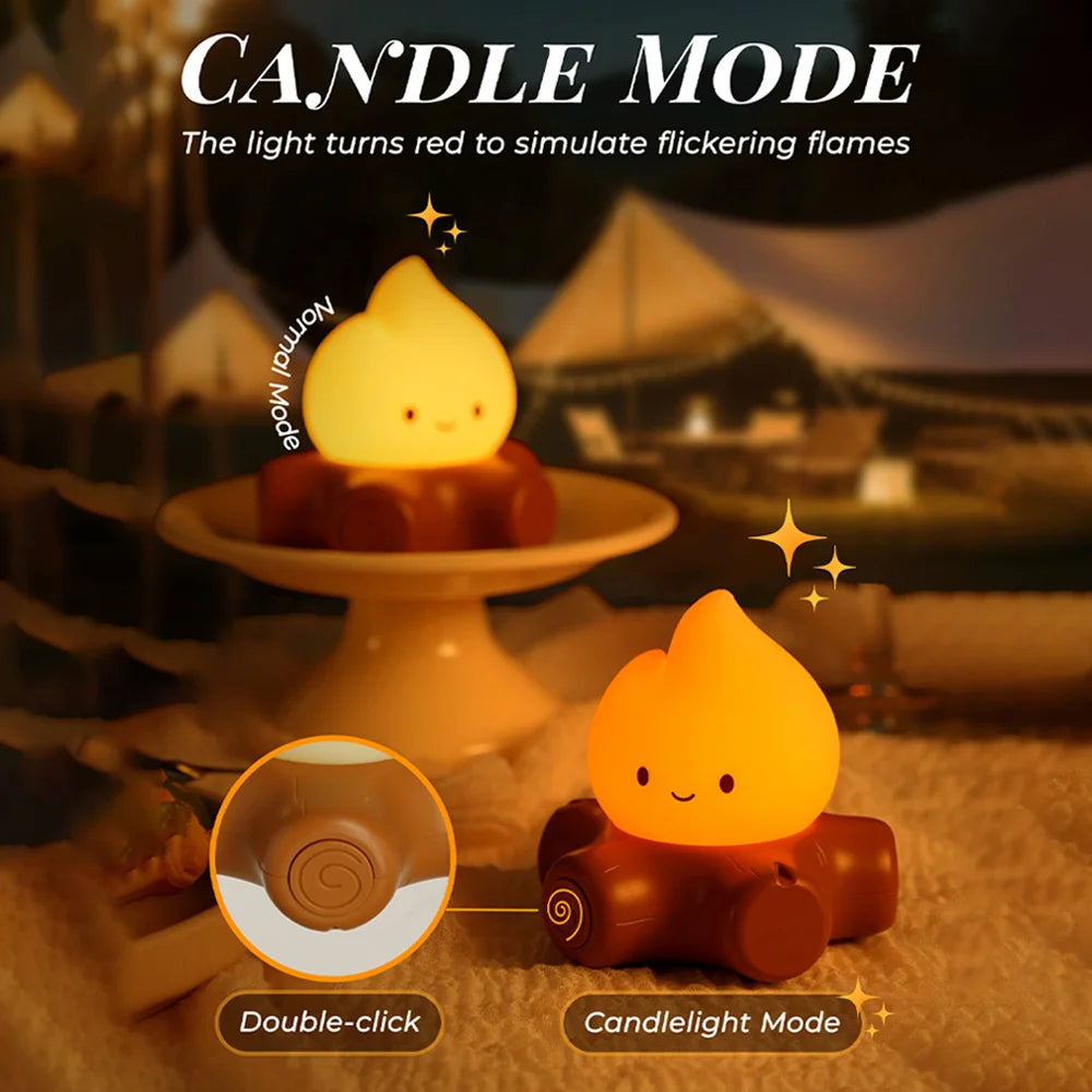 Campfire Night Lights With Nature Sound