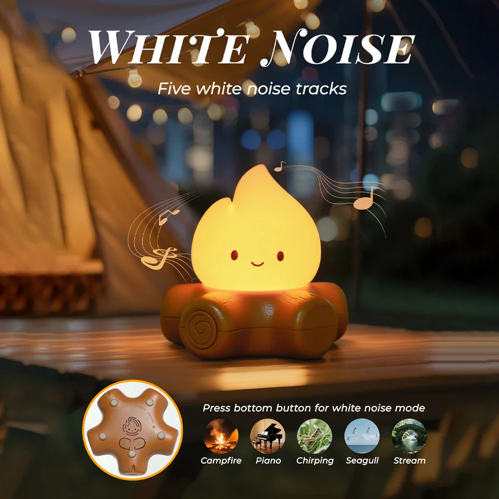 Campfire Night Lights With Nature Sound