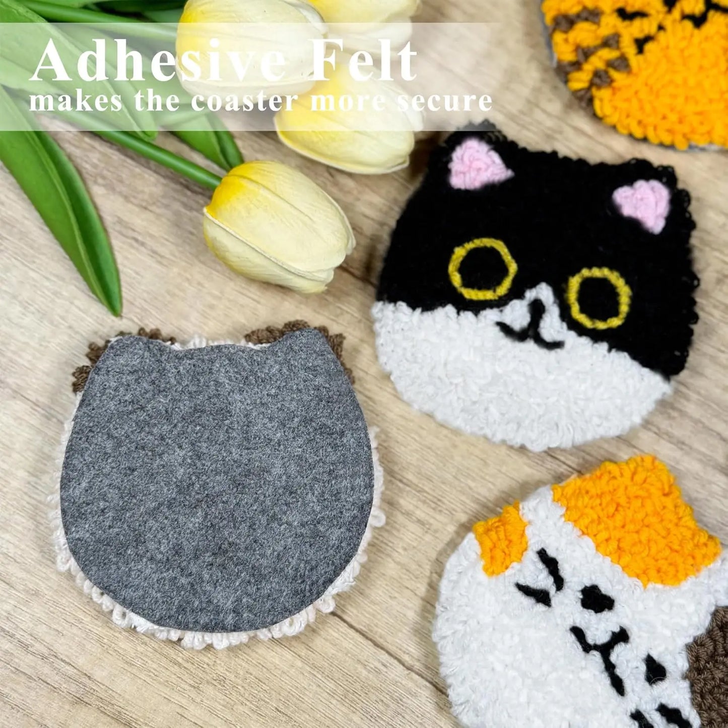 DIY Punch Needle Cat Coasters Kit