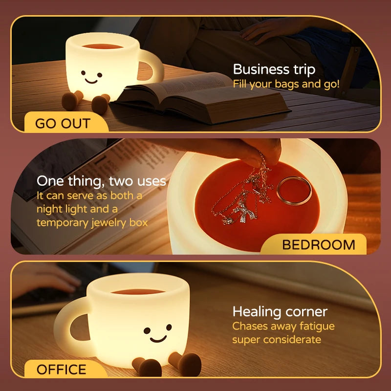 Coffee Cup Rechargeable Night Light
