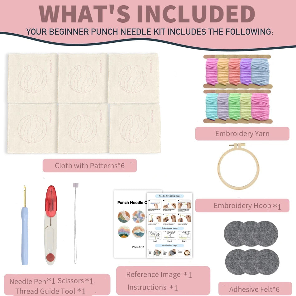 DIY Punch Needle Cat Coasters Kit