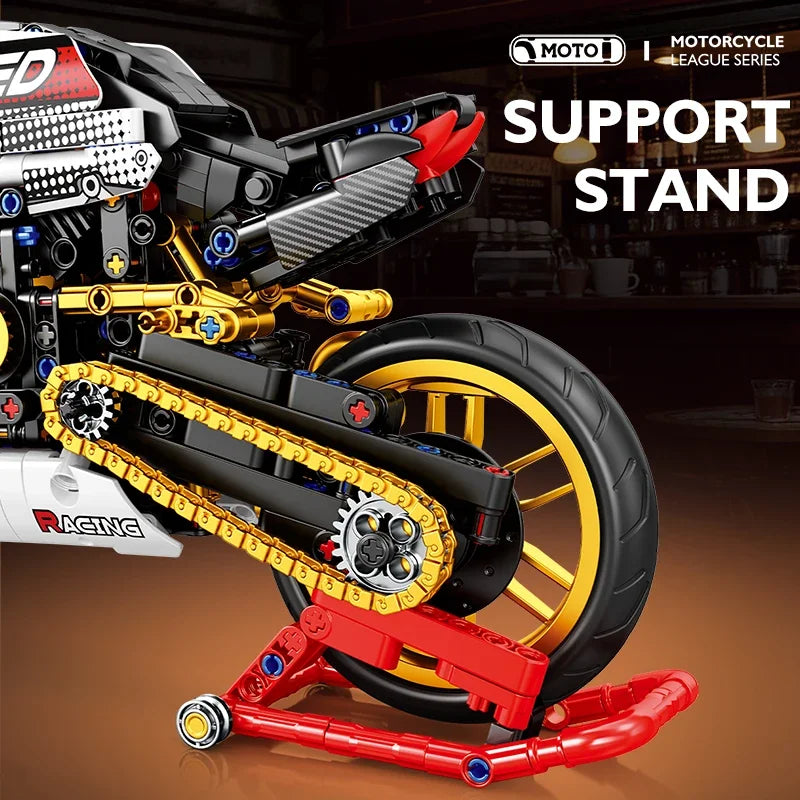 Reobrix 795PCS Retro Cafe Racer Motorbike Building Block