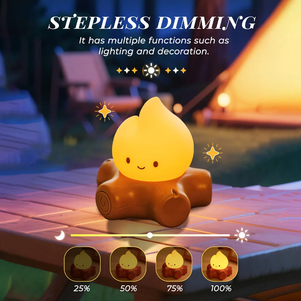 Campfire Night Lights With Nature Sound