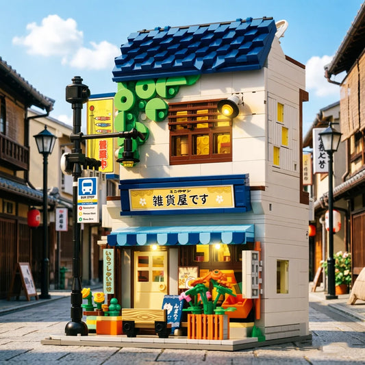 Reobrix 1272PCS General Store Building Blocks Japanese Street Scene