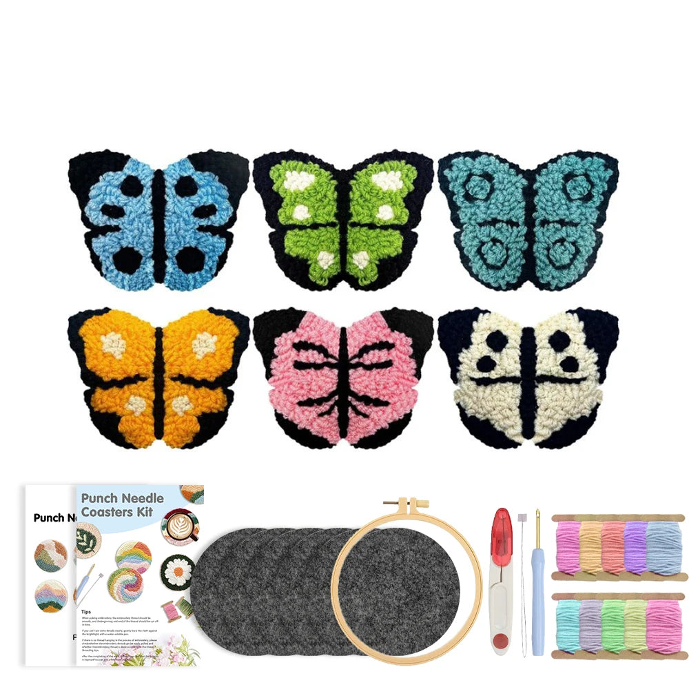 DIY Punch Needle Cat Coasters Kit