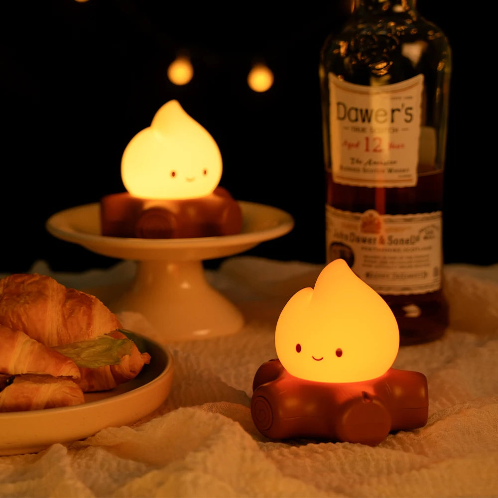 Campfire Night Lights With Nature Sound