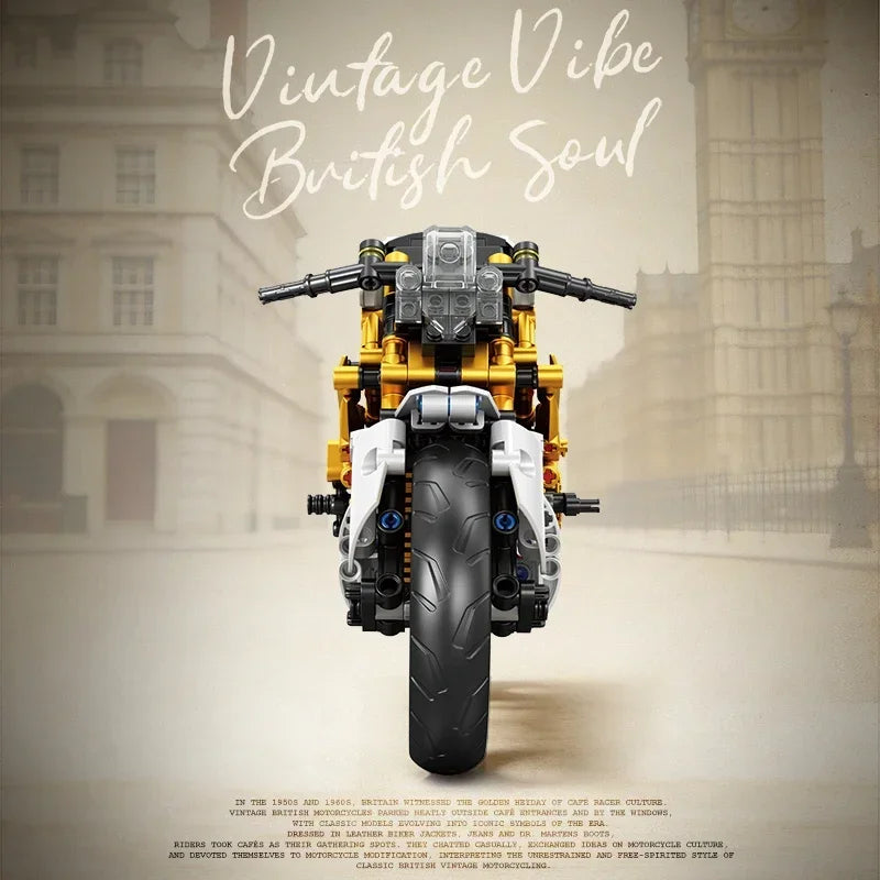 Reobrix 795PCS Retro Cafe Racer Motorbike Building Block