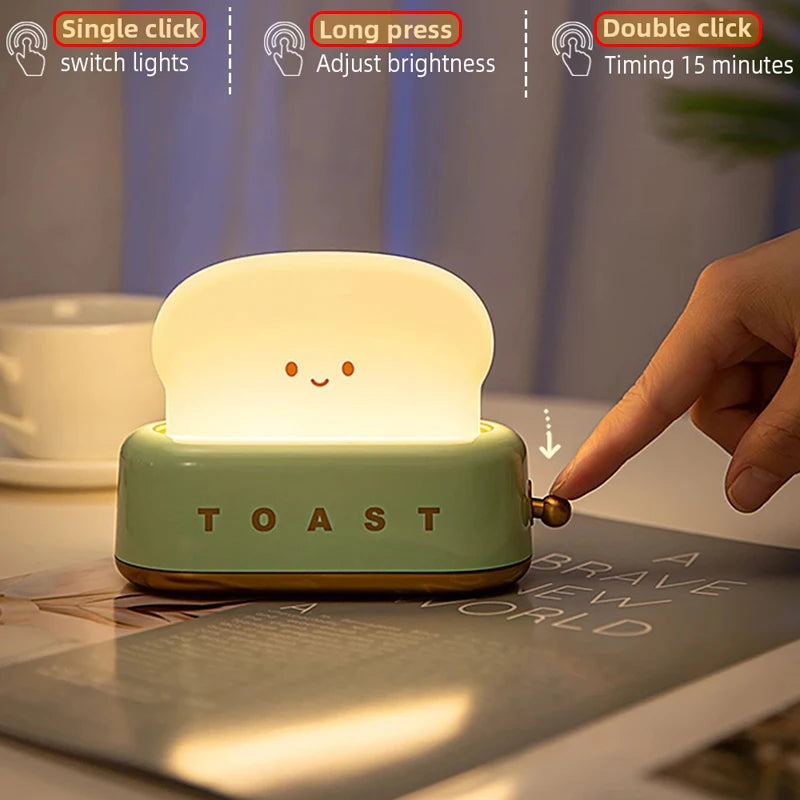 Toast Rechargeable LED Night Light Lamp