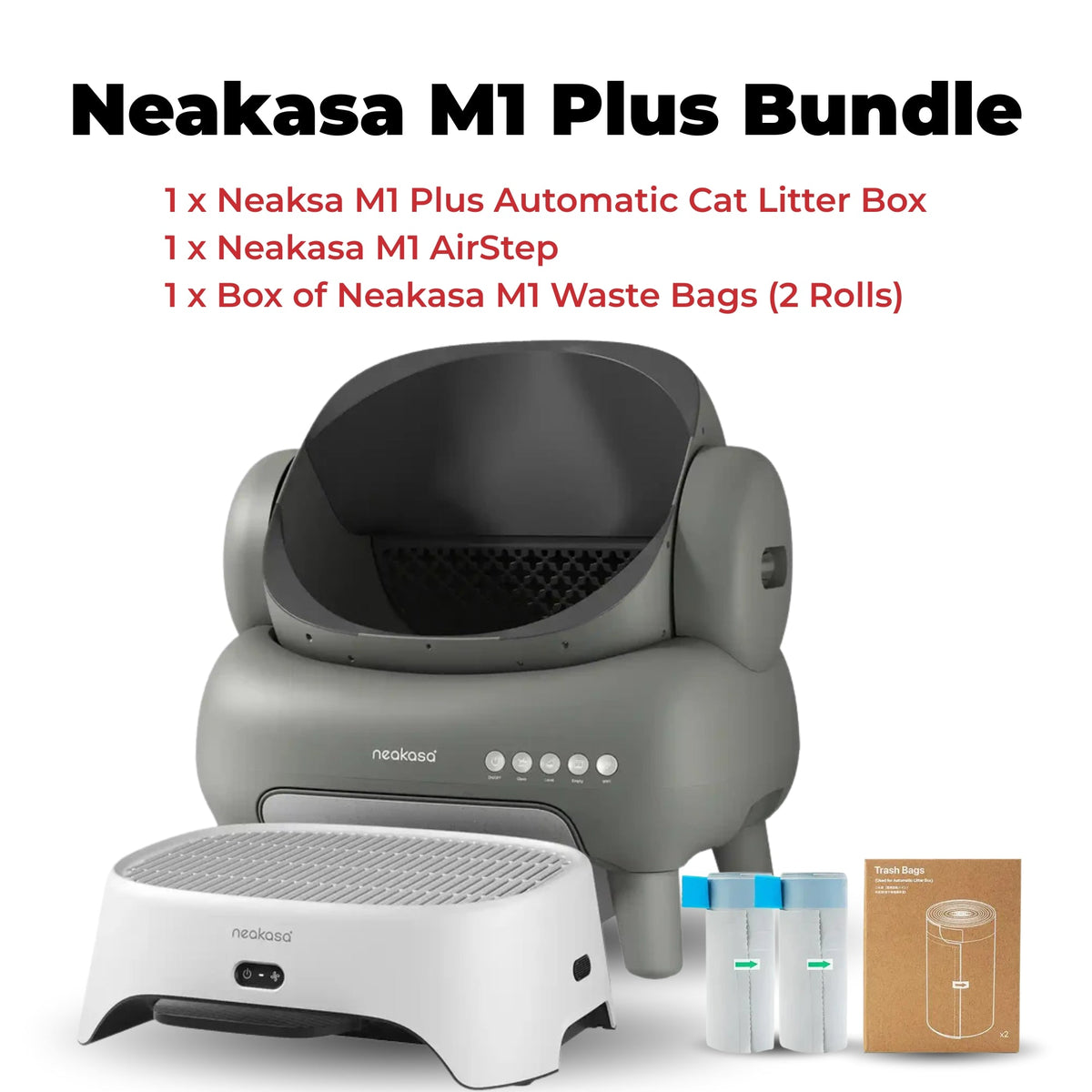 Neakasa M1 Plus (Upgraded) Open-Top Self-Cleaning Automatic Cat Litter Box