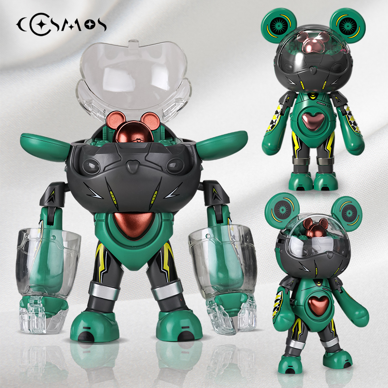 Cosmos Space Station Fashion Bear Figure Trendy Retro