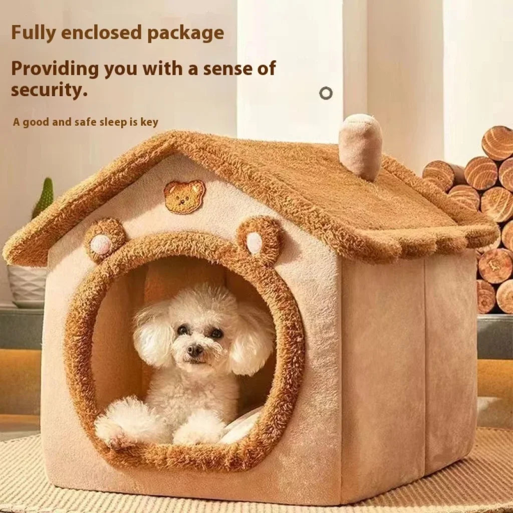 All Season Removable Washable Pet House - yellow / S 33X30X30cm