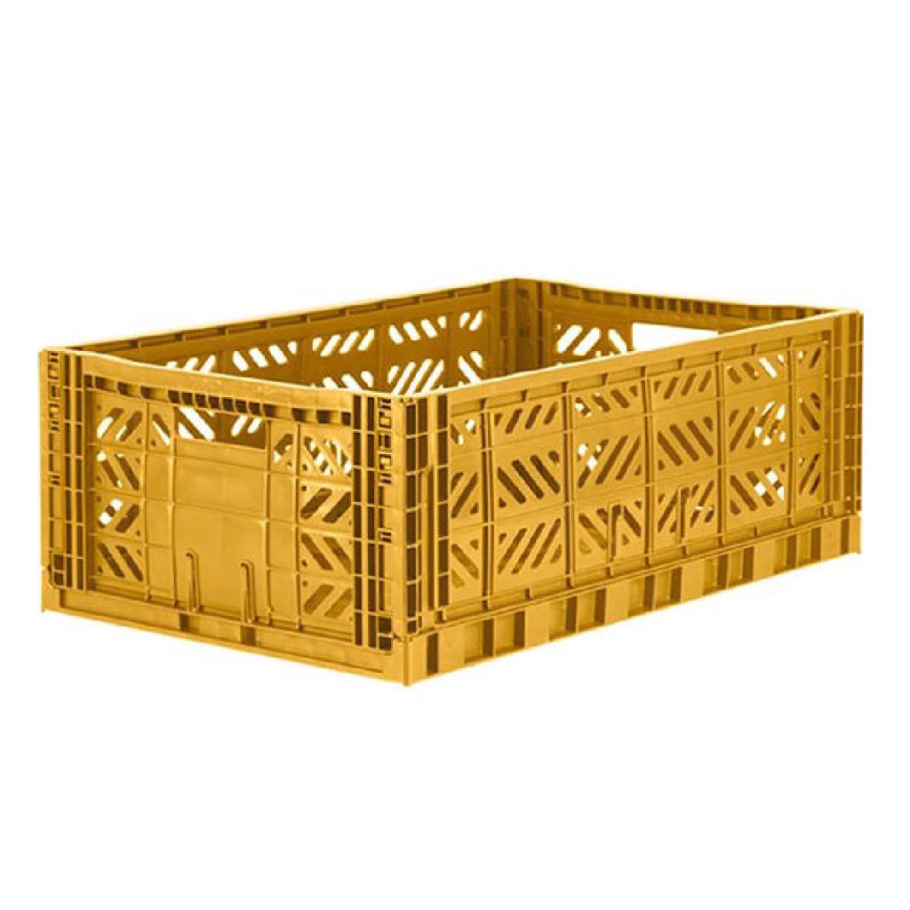 Aykasa Folding Maxibox Colour Crate - Mustard - Storage