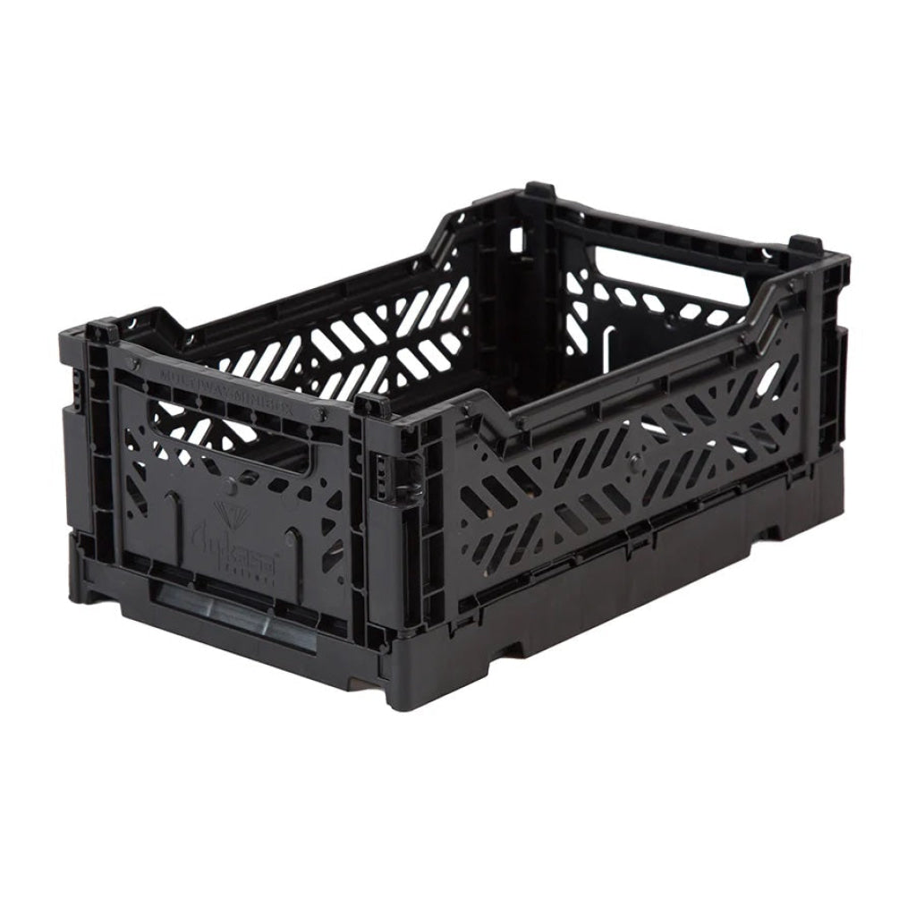 Aykasa Folding Minibox Colour Crate - Black - Storage