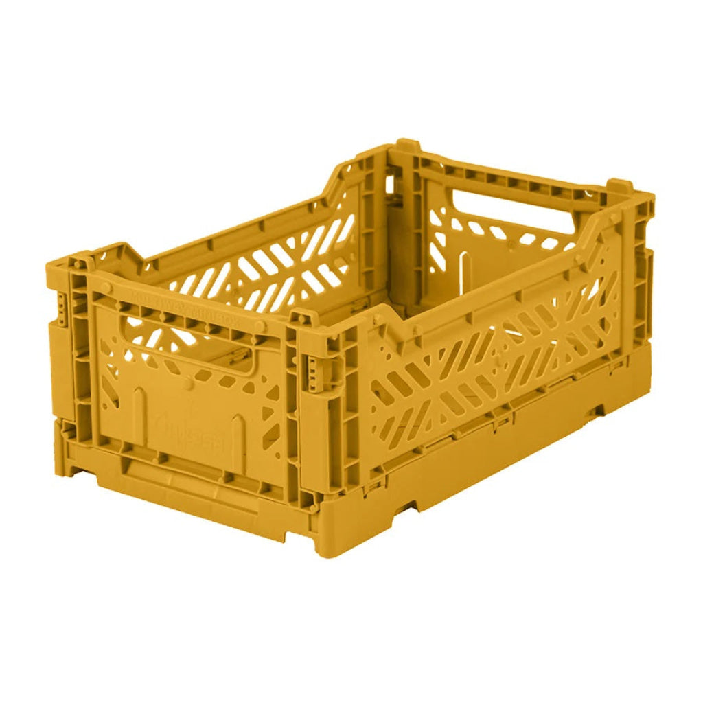 Aykasa Folding Minibox Colour Crate - Mustard - Storage