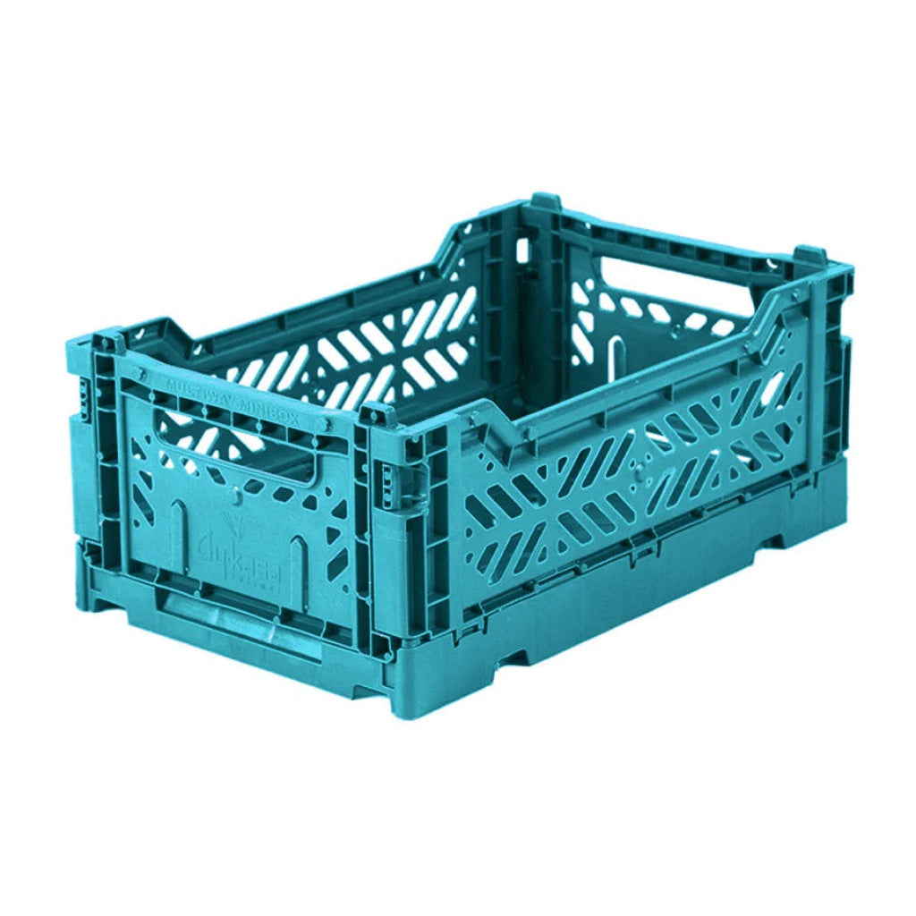 Aykasa Folding Minibox Colour Crate - Peacock Green - Storage