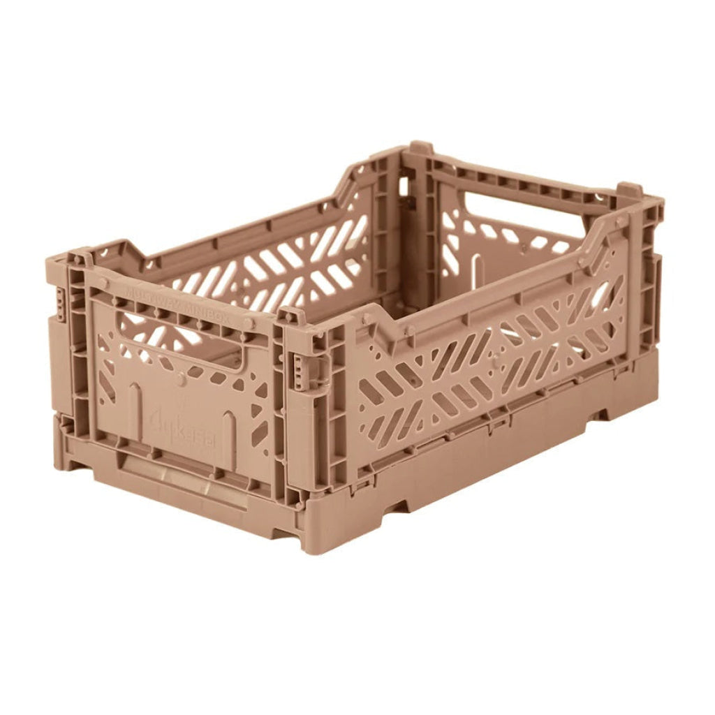 Aykasa Folding Minibox Colour Crate - Warm Taupe - Storage