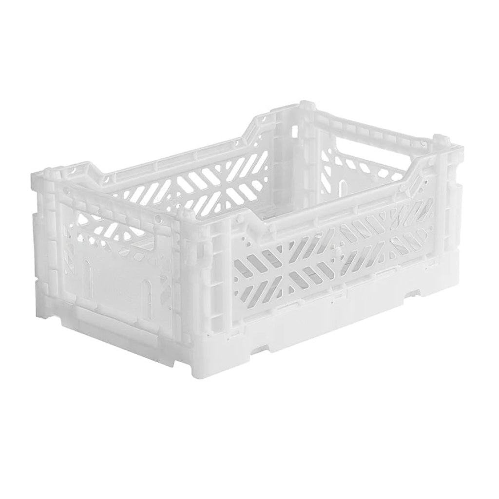 Aykasa Folding Minibox Colour Crate - White - Storage