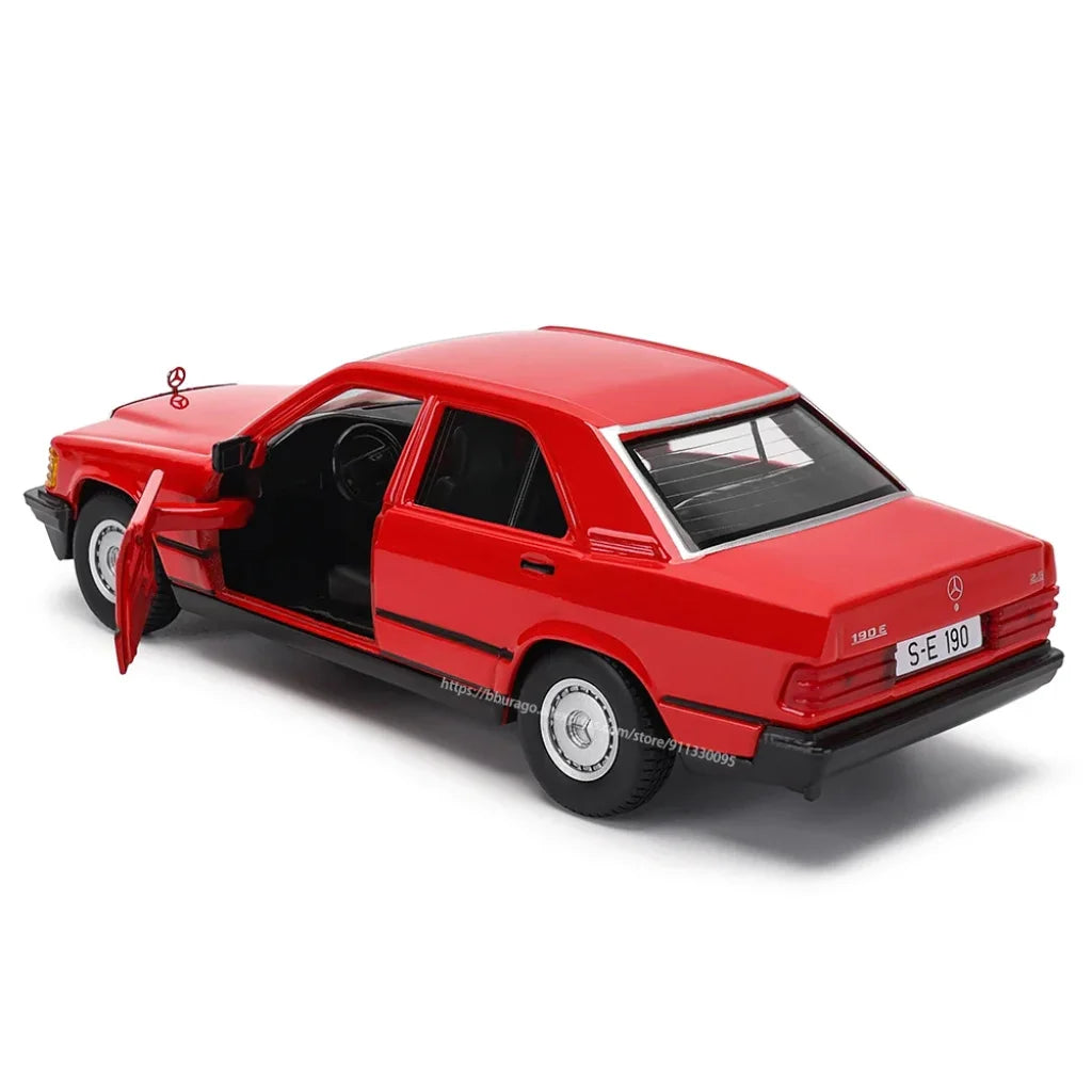 Bburago 1:24 1987 Mercedes Benz 190E Alloy Racing Car Alloy Luxury Vehicle Diecast