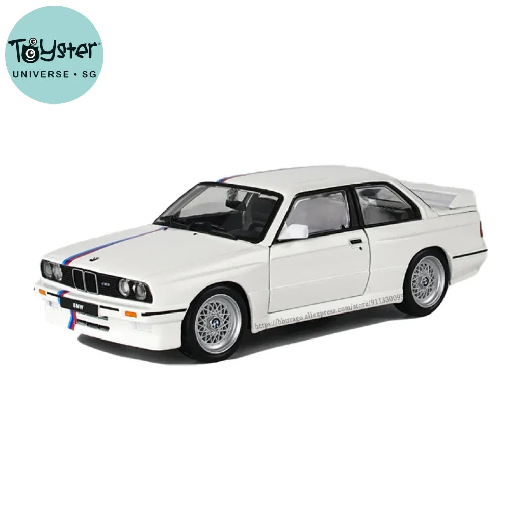 Bburago 1:24 White Bmw M3 (E30) 1988 Alloy Model Car Luxury Vehicle Diecast