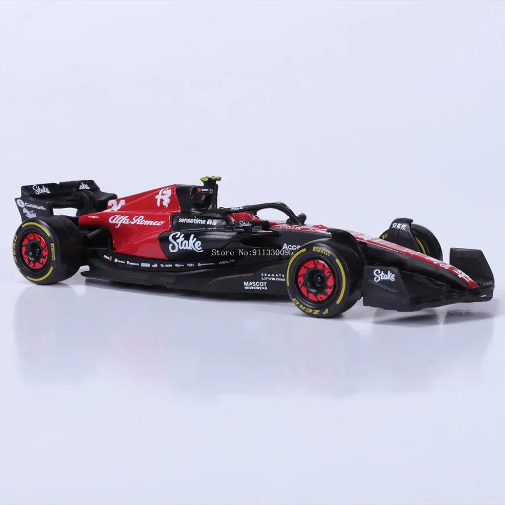 Bburago 1:43 Alfa Romeo F1 Team Stake 2023 C43 #24 Zhou Guanyu #77 Valtteri Bottas Alloy Car Die
