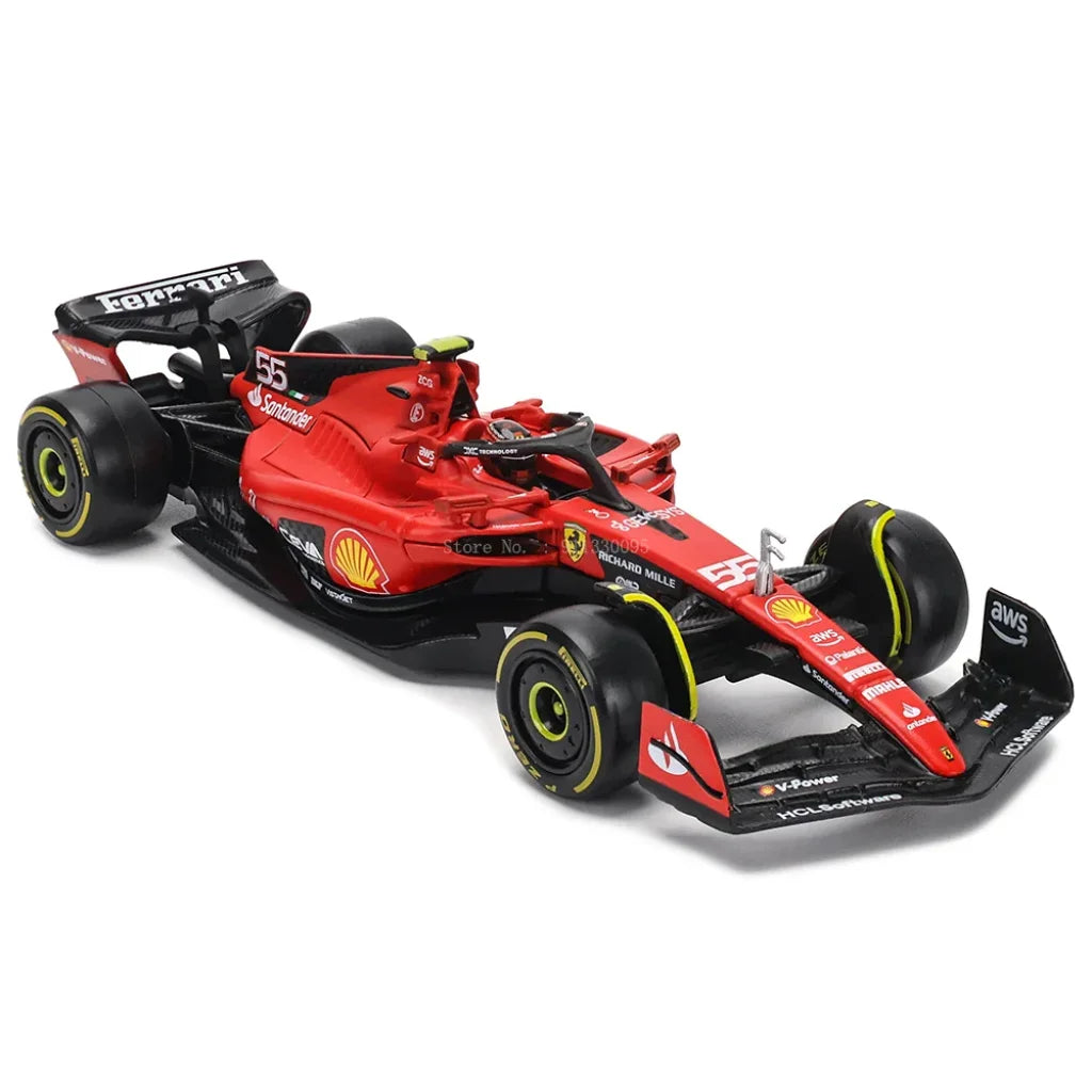 Bburago 1:43 F1 2023 16# Charles Leclerc Scuderia Ferrari Sf23 #55 Carlos Sainz Alloy Car Die Cast