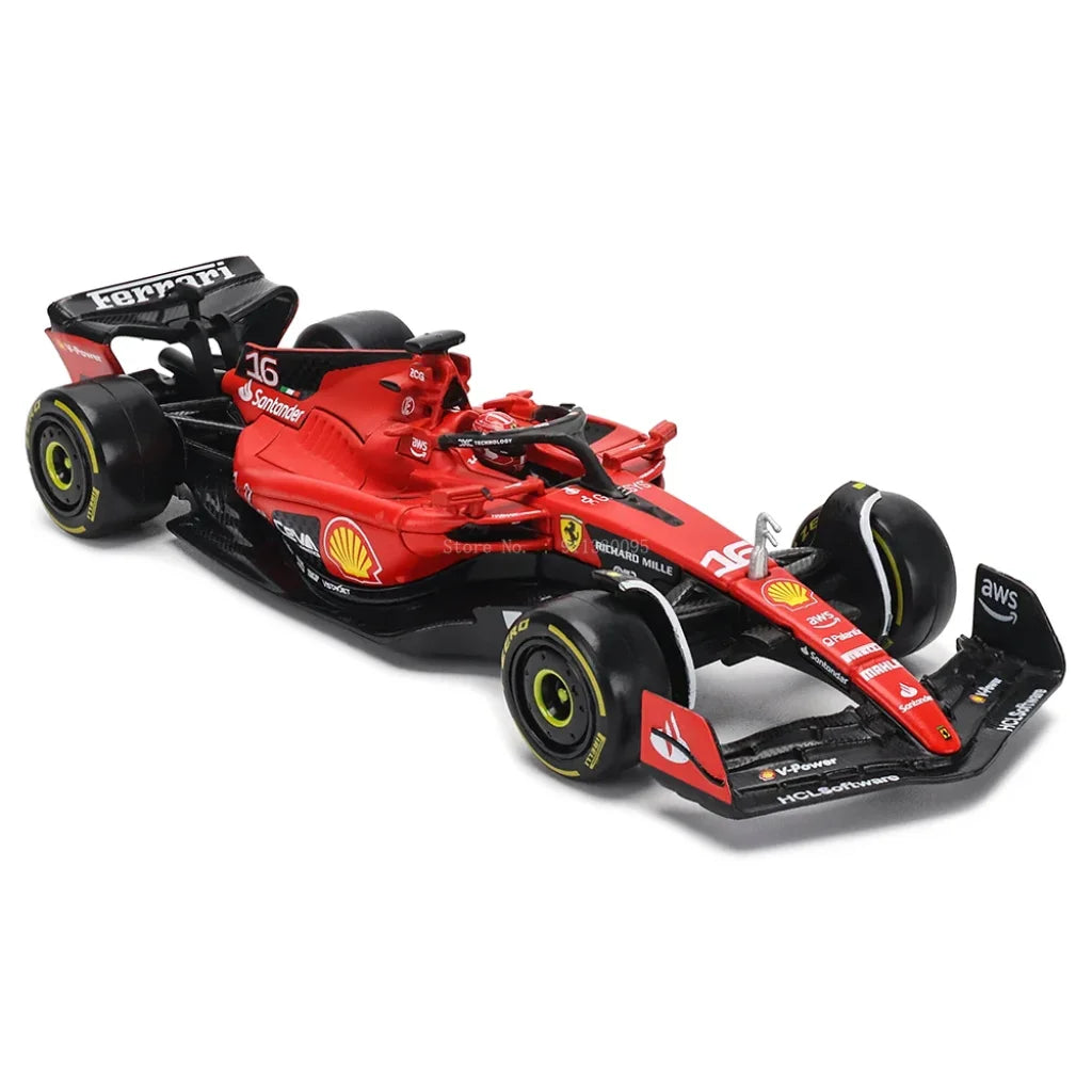 Bburago 1:43 F1 2023 16# Charles Leclerc Scuderia Ferrari Sf23 #55 Carlos Sainz Alloy Car Die Cast