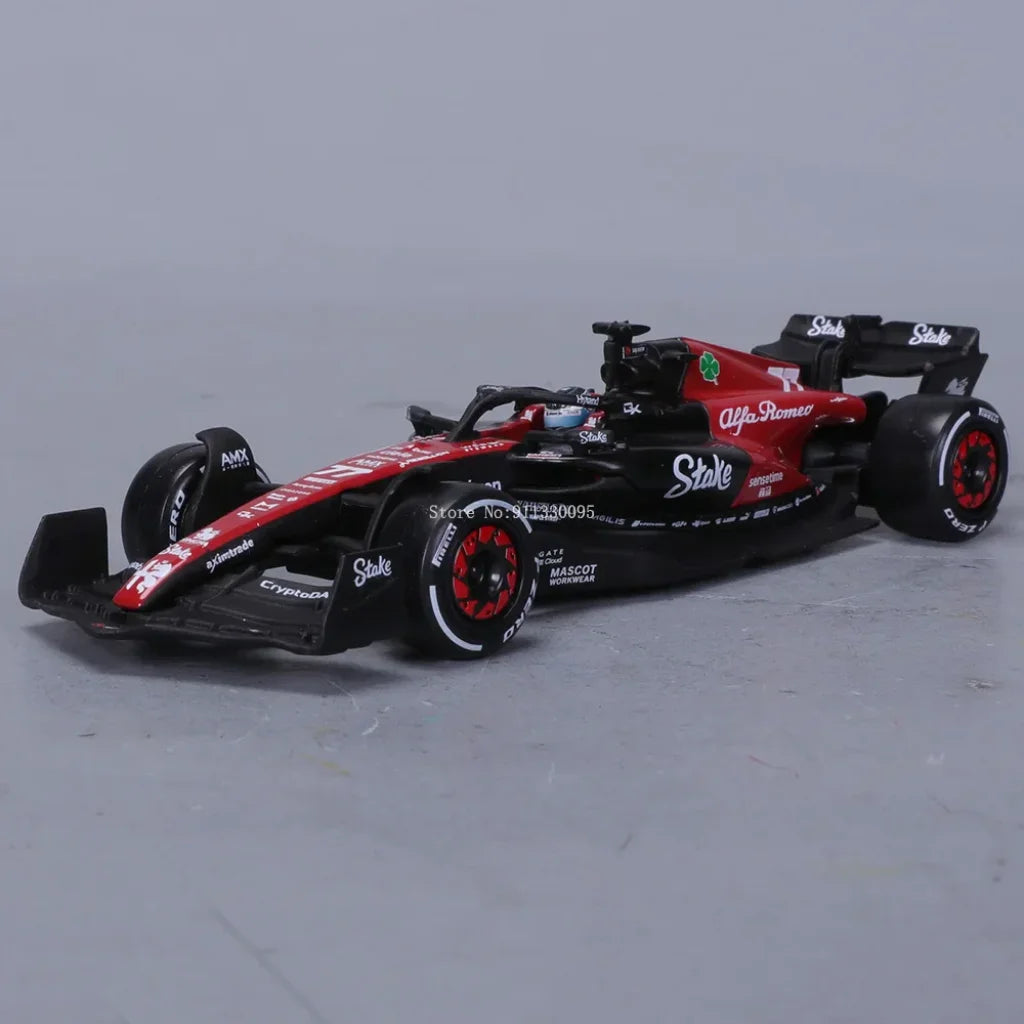 Bburago 1:43 F1 2023 24# Zhou Guanyu Alfa Romeo Team Stake C43 77# Valtteri Bottas Alloy Car Die