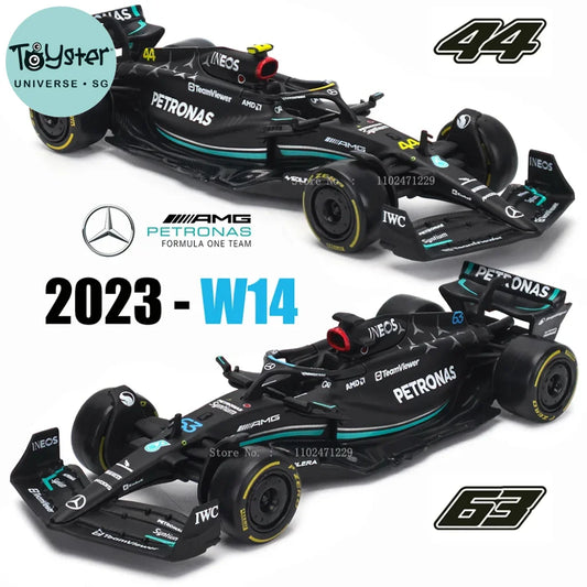 Bburago 1:43 Mercedes-Amg Petronas F1 Team W14 2023 #44 Hamilton #63 George Russell Alloy Car Die