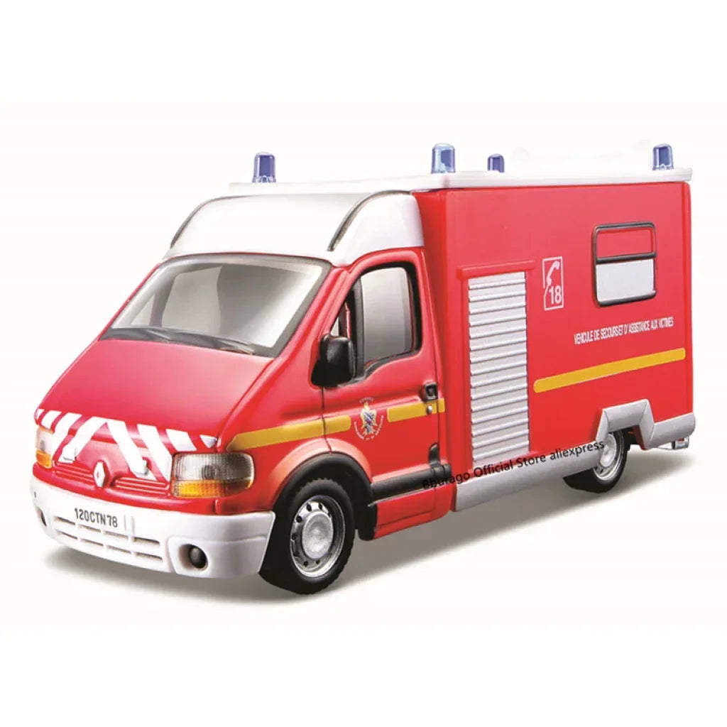 Bburago 1/50 Emergency Force Iveco Magirus Rw Model Alloy