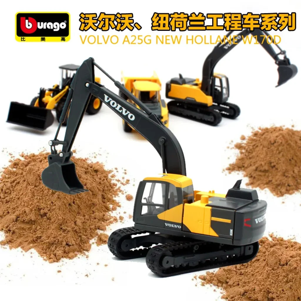 Bburago 1:50 Volvo Excavator Engineering Vehicle Model Alloy