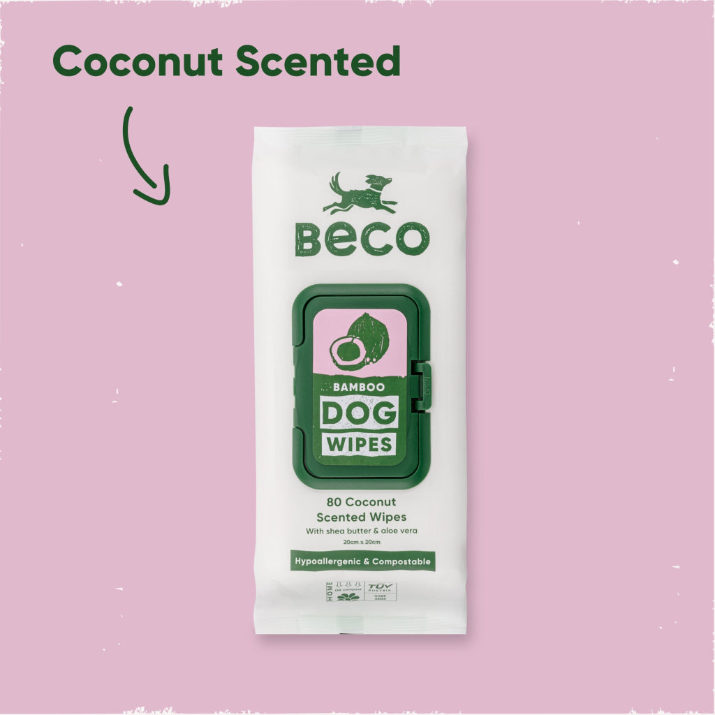 Beco Bamboo Dog Wipes Coconut Scented