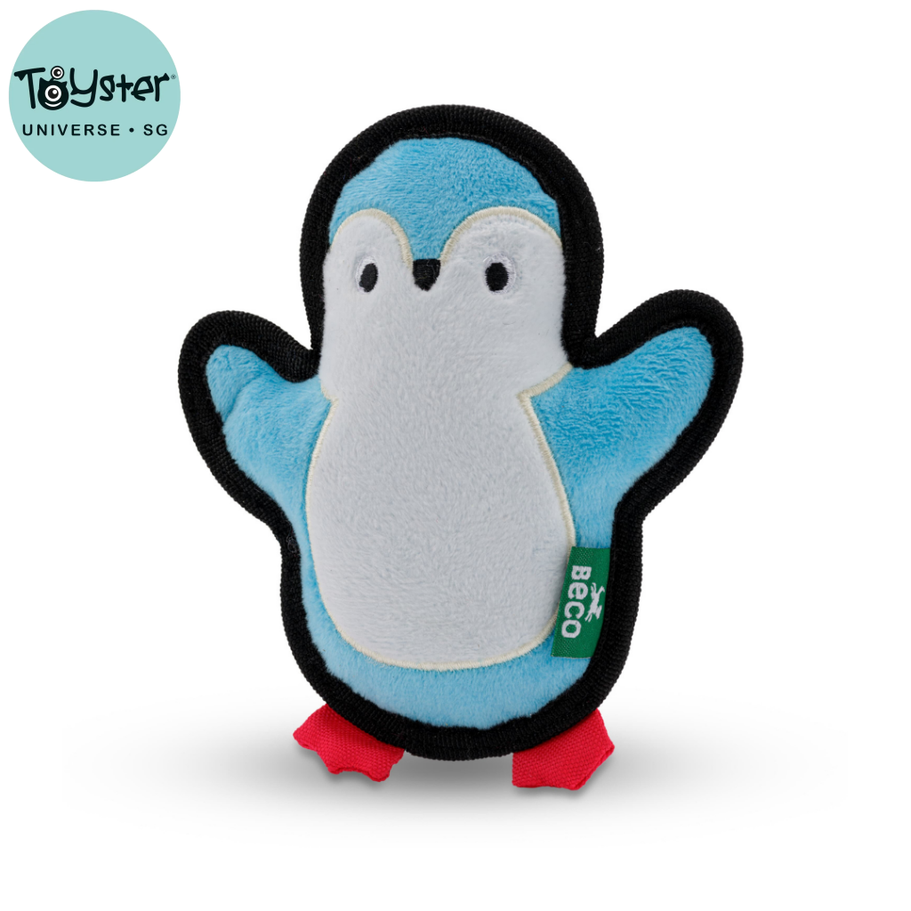 Beco Dog Toy Penguin – Floats Squeaks Made with Recycled Materials - Dog Toys